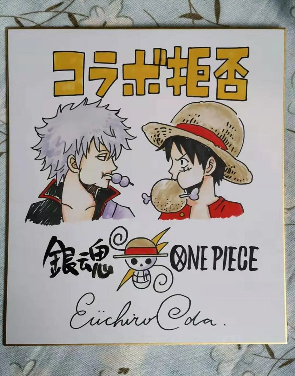 Disegnato-a-mano-Eiichiro-Oda-ONE-PIECE-autografato-Shikishi-Art-Board-raro-112019D 