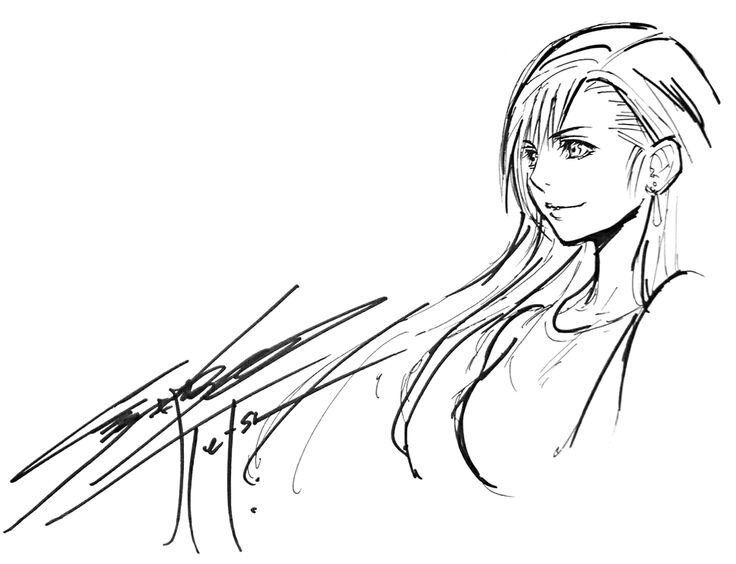 Tifa Lockhart Sketch - Dissidia Final Fantasy NT Art Gallery 